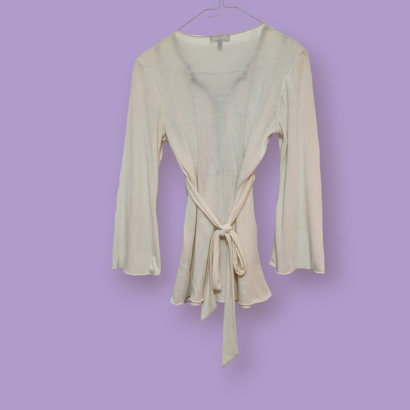 Le Chateau Vintage 2000s Victorian Inspired Tie Waist Blouse, Size S - Picture 2 of 2